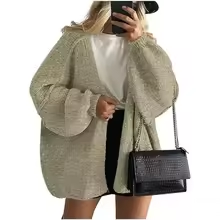 Limited-Quantity 50% Off！2026 Autumn and Winter Women'S Clothing European and American Style Loose Knitted Cardigan Women'S