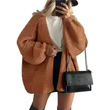 Limited-Quantity 50% Off！2026 Autumn and Winter Women'S Clothing European and American Style Loose Knitted Cardigan Women'S